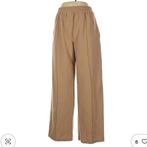 Topshop Camel Wide-Leg Trousers